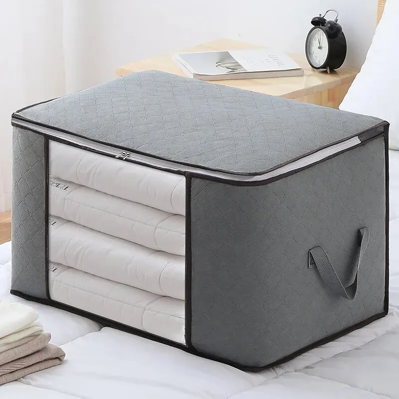 Non-woven Quilt Storage Bag Moisture-proof Clothes Organizer Luggage Moving Packing Bag for Home Organization