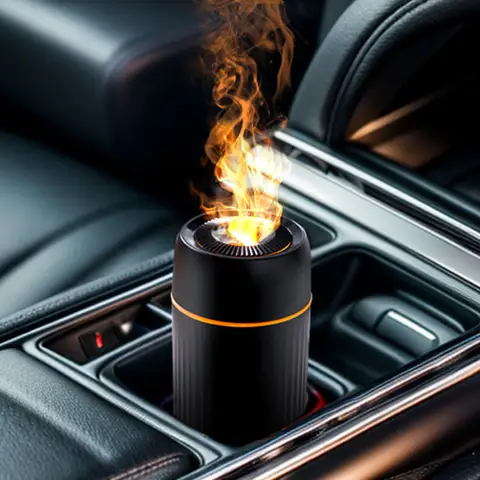 자동차 가정용 전기 화염 가습기 디퓨저, USB 충전, 조용한 초음파, 다채로운 빛, 창의적인 쿨, 100ml Best5