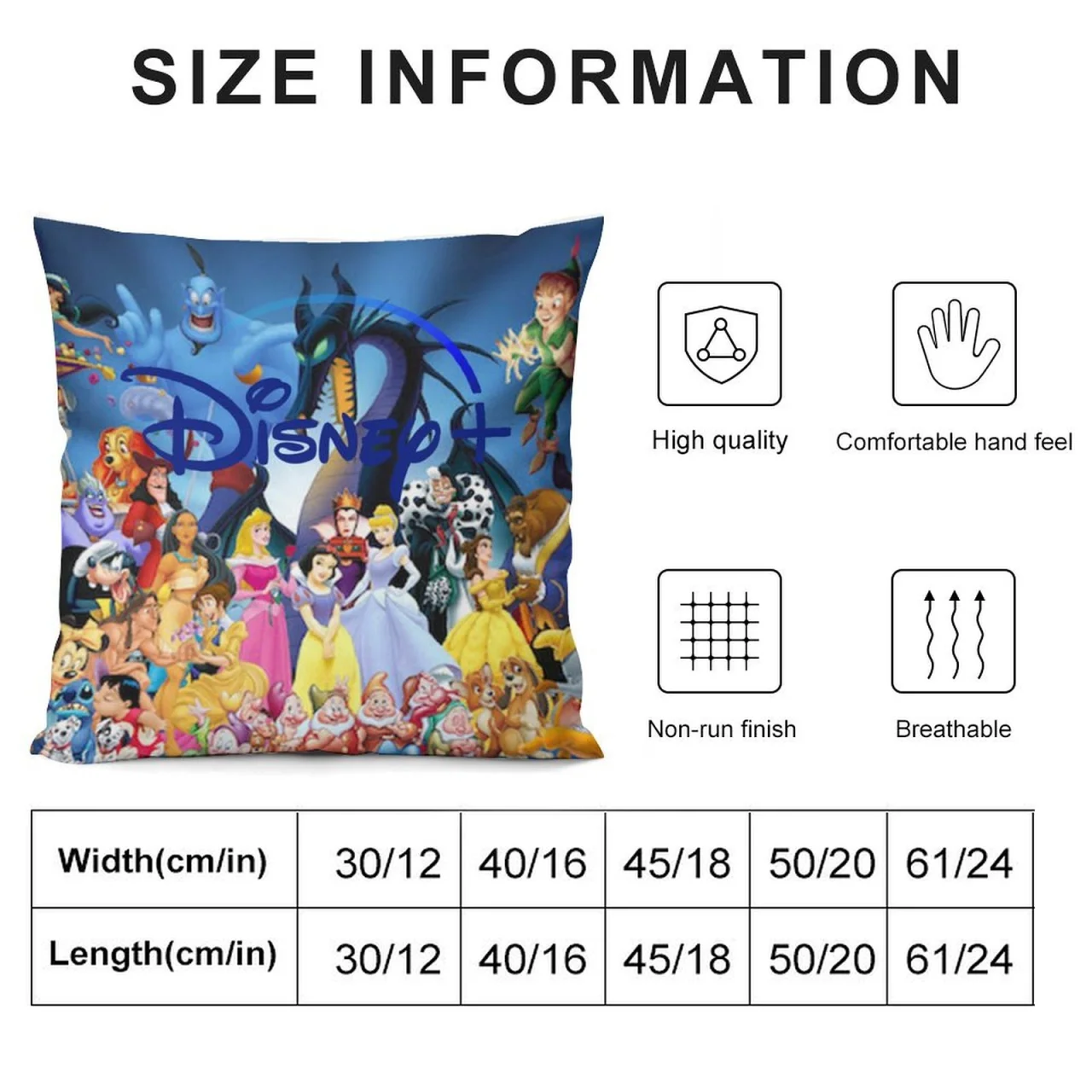 ديزني الشرير Cruella المخدة ديزني الكرتون كيس وسادة لينة أريكة سرير الديكور حفلة صبي فتاة الهدايا غطاء وسادة مخصص #3