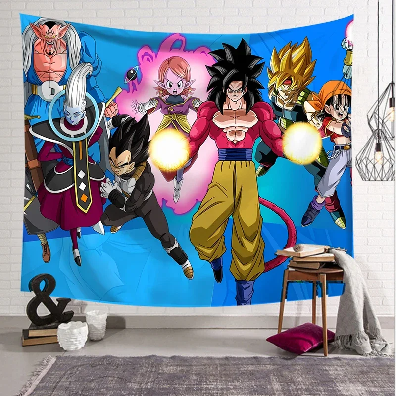 Dragon Ball tapisserie murale Anime fête photographie fond dessin animé Photo accessoires tissu Polyester décors tenture murale décor