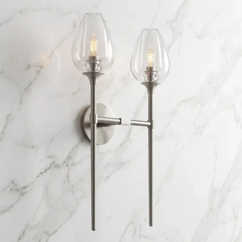 Modern Solid Brass Cyrstal Wall Sconce Minimalist Nordic Indoor Wall Lamp for Living Room Bedroom Hotel Bedside Light