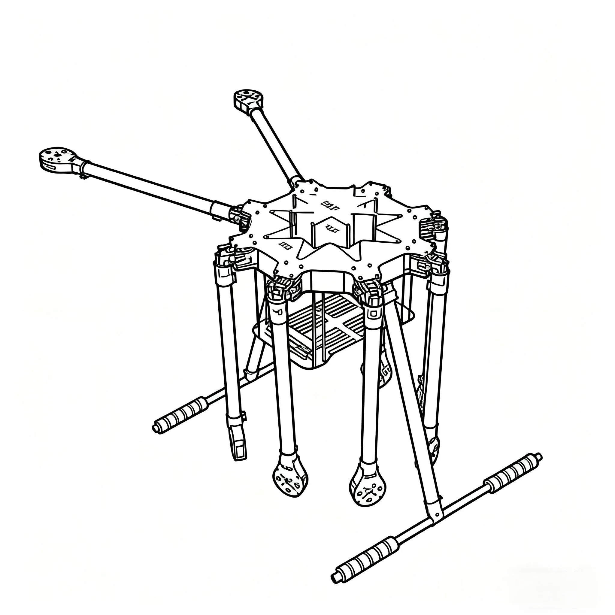 

FPV LX1100 8-осевой зонт для октокоптера, складная рама, мультикоптер, электронная выдвижная посадочная платформа DJI S1000 Tarot X8