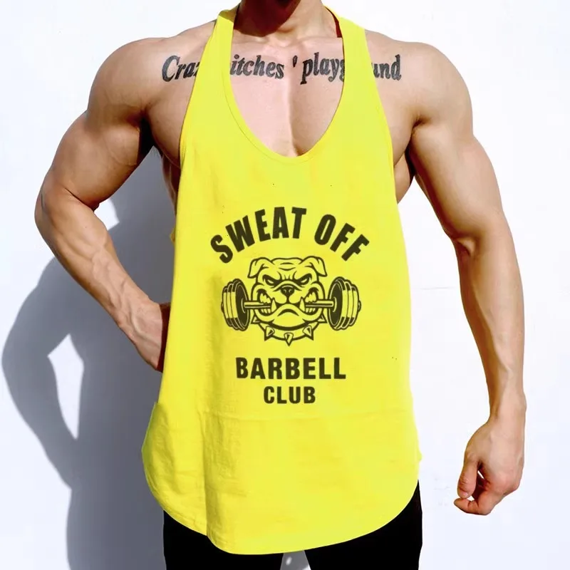 Quick drying vest for men\'s sports, fitness, loose suspender for muscle shaping, iron dog training, sleeveless t-shirt, basketba