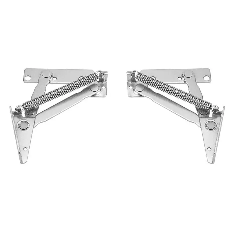 AS63-2Pcs Folding Sofa Bed Spring Hinge 10KG 80 Degree Cabinet Door Lift Up Stay Flap Top Support Hinges  For Cabinet Doors