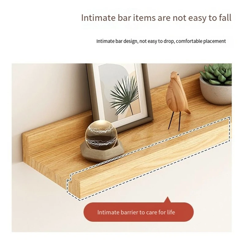 Estante de pared para el hogar, estante de pared de salón, tablero de palabras perforado, estante para libros, decoración de pared, estante pequeño de madera maciza