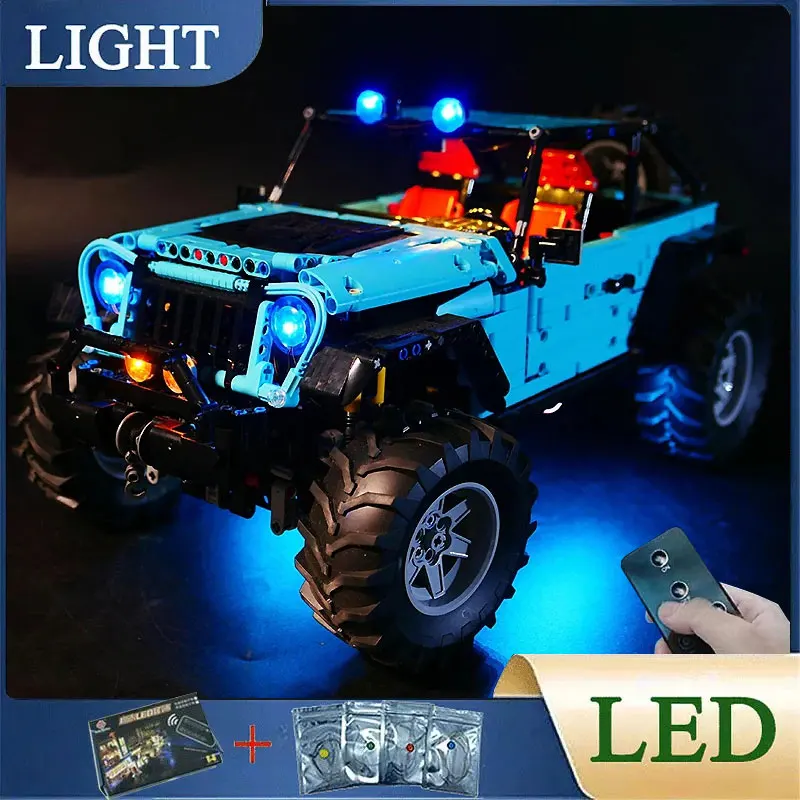 RC DIY ชุดไฟ LED สําหรับ LEGO T5010 การวิเคราะห์รถ SUV รถออฟโรด (เฉพาะไฟ LED, ไม่มีบล็อกรุ่น)