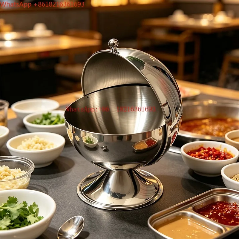 Stainless Steel Clamshell Seasoning Tank Diagonal Bowl Multi-functional Kitchen Seasoning Box