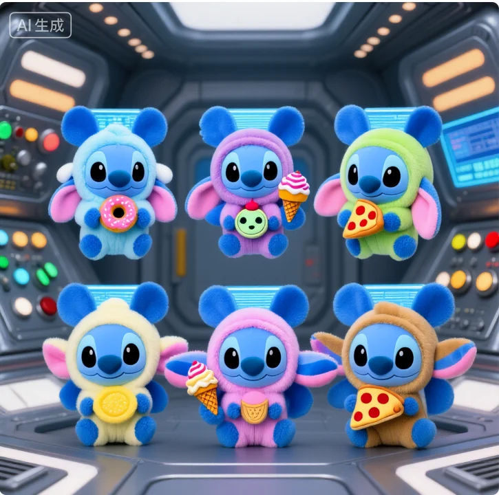 

Новый Miniso Disney Stitch Eat Before Sleep виниловая слепая коробка сумка Шарм милая кукла загадочная игрушка подарок для взрослых