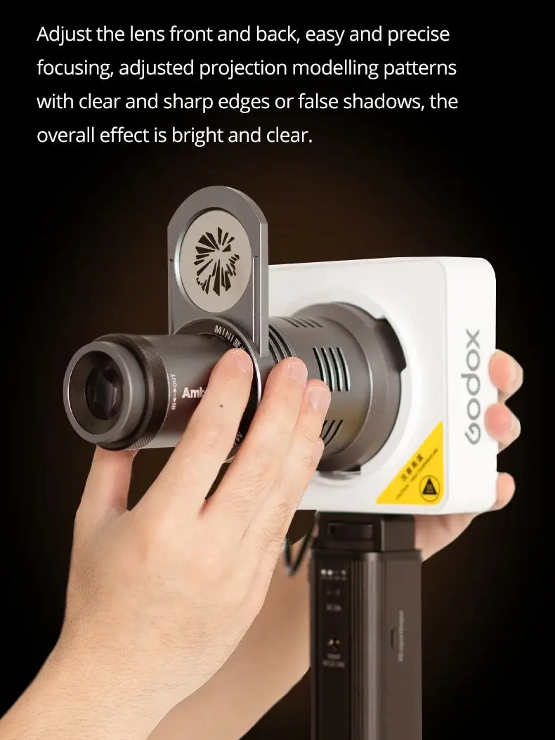 Ambitful LED Fill Light Projector Attachment GODOX Mini Mount Spotlight Conical Snoot Optical Condenser do Godox ML100 ML60ML30 — zdjęcie produktu 7
