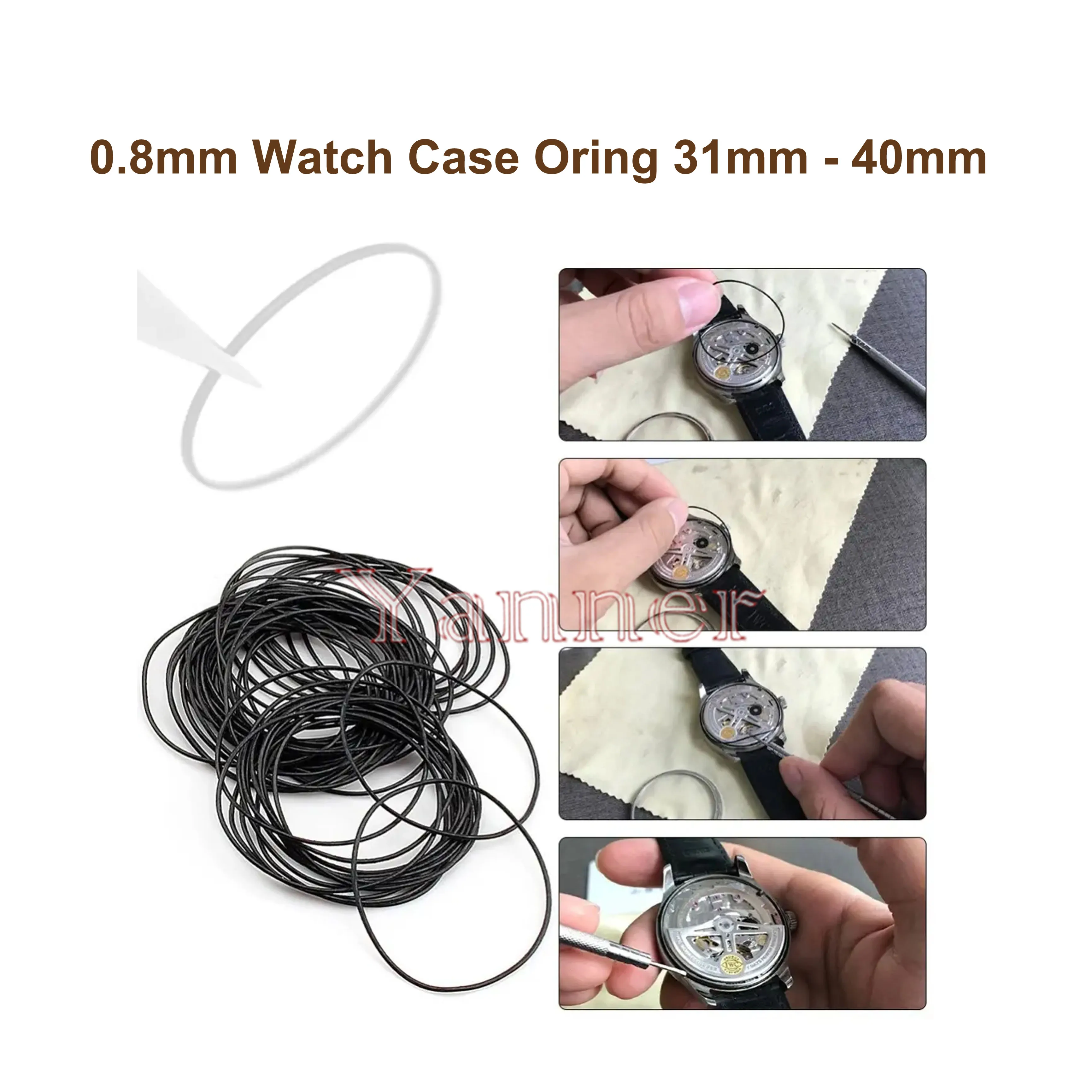 مشاهدة الظهر طوقا المطاط ختم غسالات ، 0.8 مللي متر الحجم ، 31-40 مللي متر ، نوعية ممتازة ، أداة الساعات ، أدنى سعر