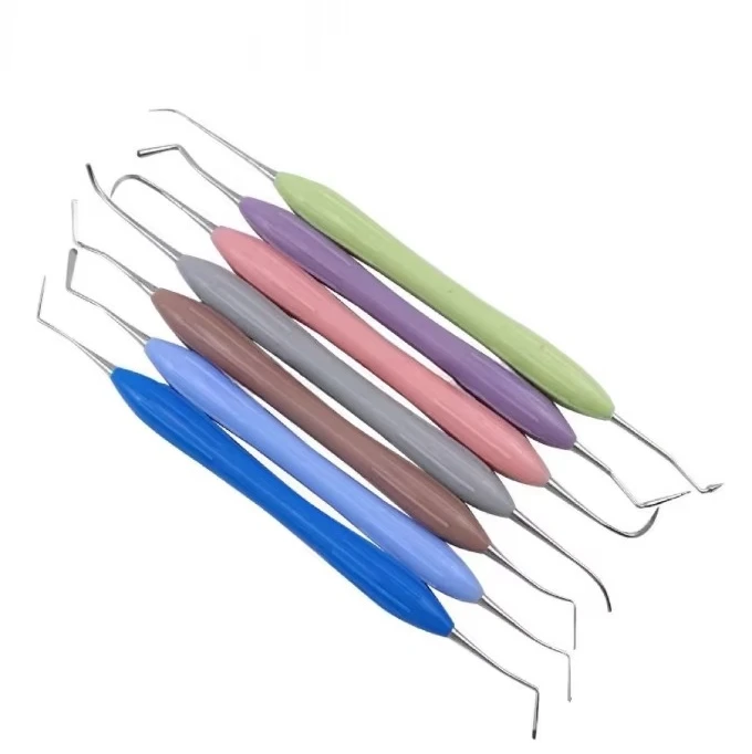 7PCS/Set  Dental Resin Filler Set Plastic With Sterilization Stand Dental Tools