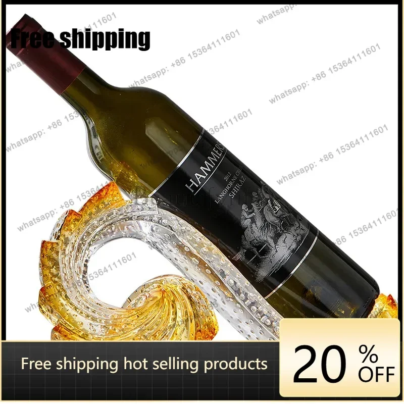 LJY  Shuiqi Resin Crafts Lig Luxury High-end Living Room Wine Cabinet TV Cabinet Home Decoration Ornament Wine