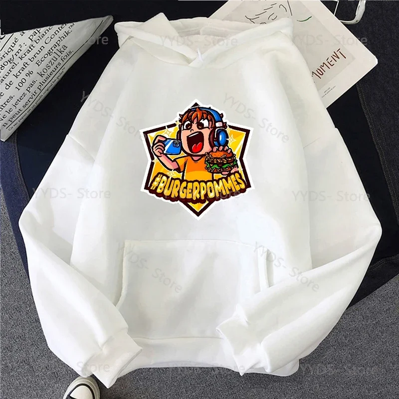 Hot sale burgerpommes hoodie men/women Harajuku hoodies Y2K unisex anime cartoon sweatshirts fashion tops casual clothes