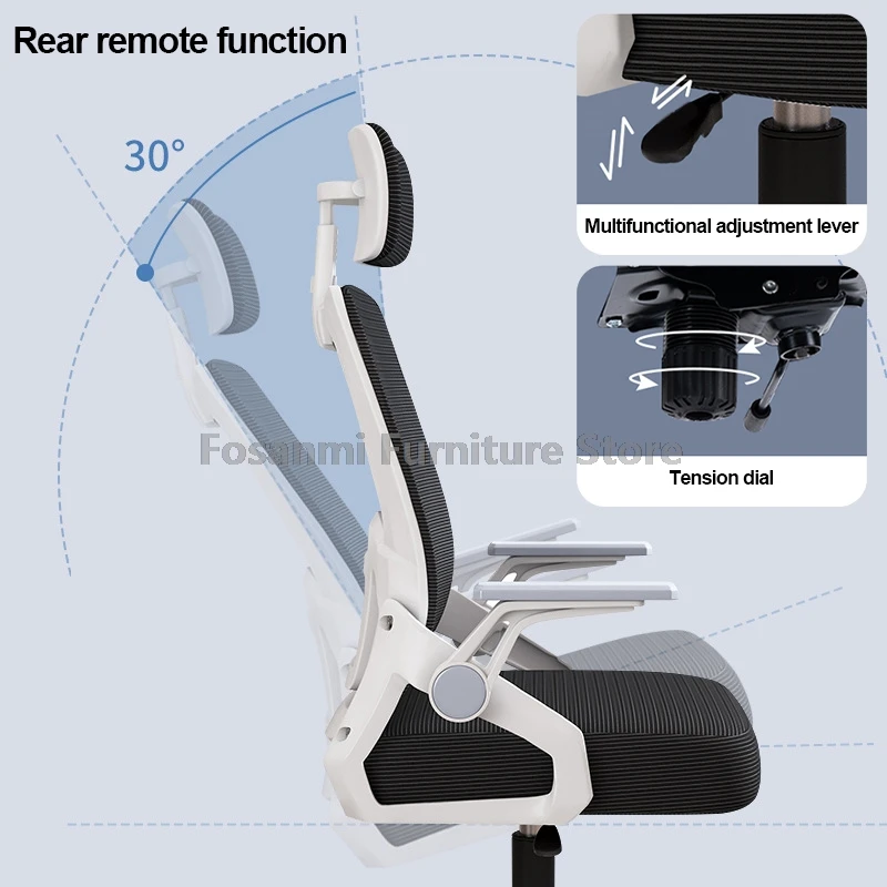 Adjustable Office Chair Lumbar Support Ergonomic Desk Chairs Mesh Breathable Computer Chair Lean Back With Armrests for Home