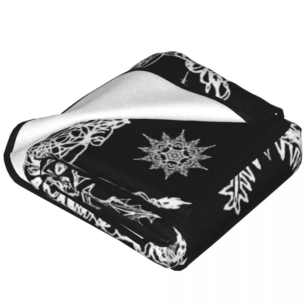 Black And White Snowflake Christmas Blanket Soft Warm Flannel Throw Blanket Bedspread for Living room Picnic Travel Home Couch