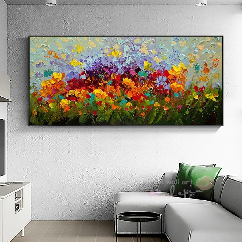 

Высокое качество красочные цветы скандинавская абстрактная картина маслом ручной работы украшение для помещения для спальни, столовой, гостиной, фреска