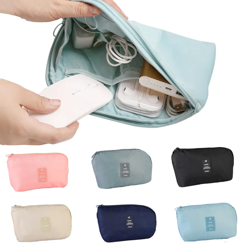 Portable Data Cable Storage Bag Travel Earphone Wire Organizer Case Multi-Function Data Cable Headset Bag