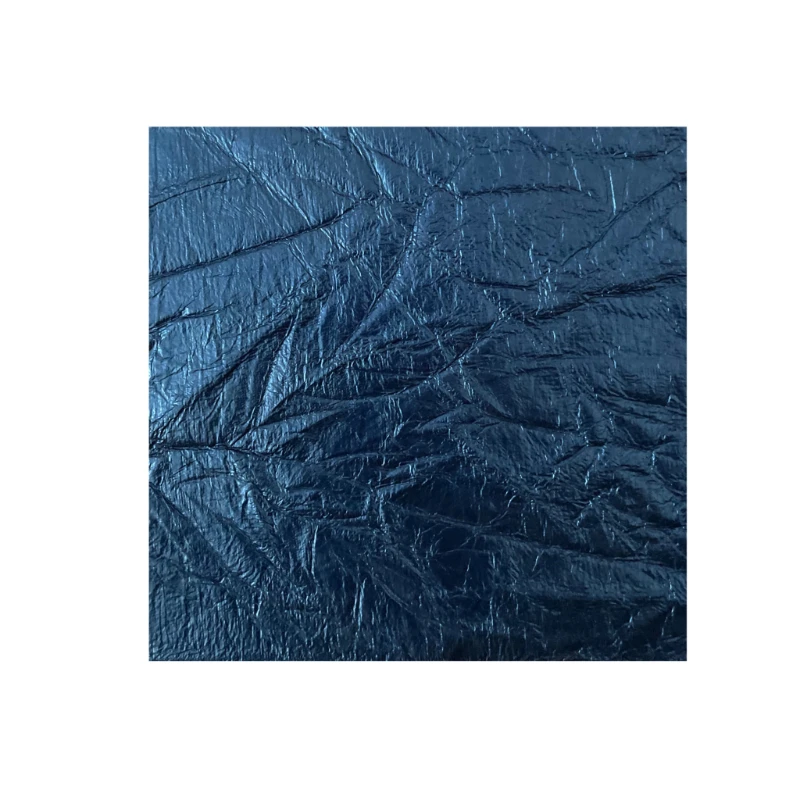 Blue Pu Matte Artificial Leather Fabric for Sewing Diy Bag Creative Accessory Designer Runway Shows Fashion Cloth By Meter