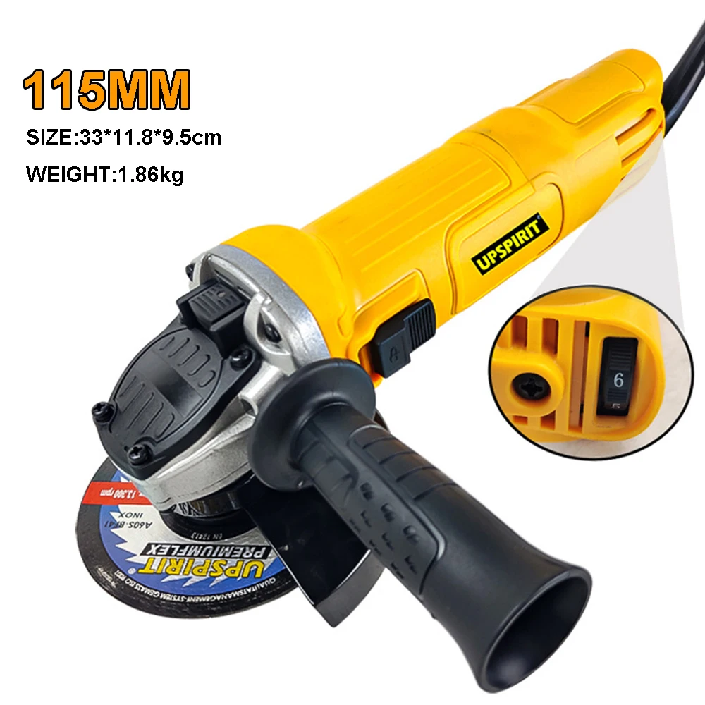 125mm 115mm Angle Grinder Tool Machine Cutting Angle Grinder Power Tools Polishing Machine  EU Plug Grinding Wheel Multifunction