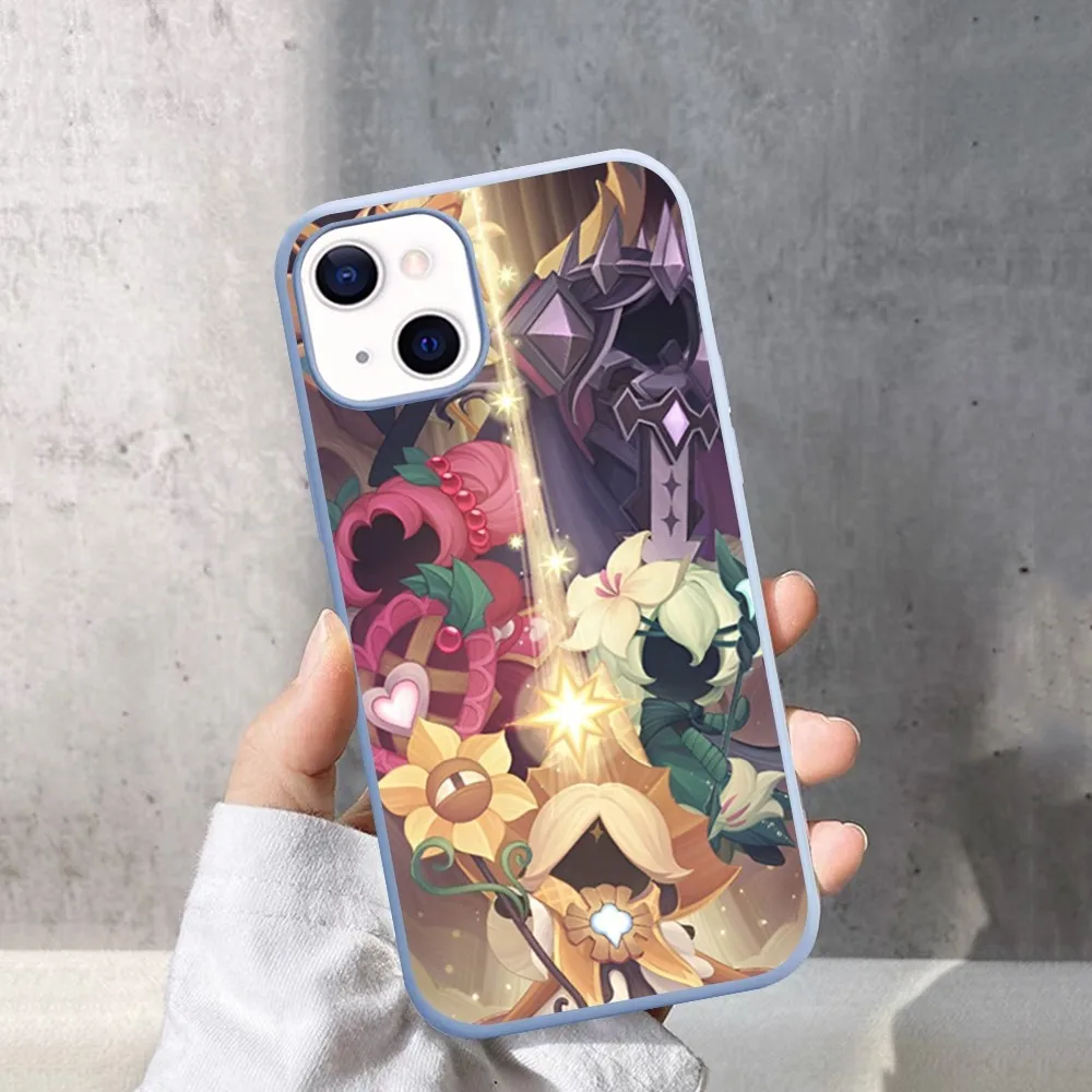 Cookie Run Kingdom Phone Case For IPhone 14 11 12 13 Mini Pro Xs Max 8 7 6 6S Plus X XR Solid Candy Color Case