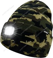 ATNKE LED Lighted Beanie Hat,USB Rechargeable 4 LED Running Headlamp Bright Cap with The Light Gifts for Men and Women
