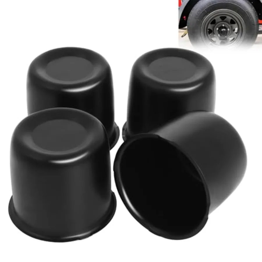 

3.31 inch Center Caps Push Through Trailer Wheel Caps for Trailer Truck RV Wheel Rims Carbon Steel Bore 2.99" Tall Trailer Hub