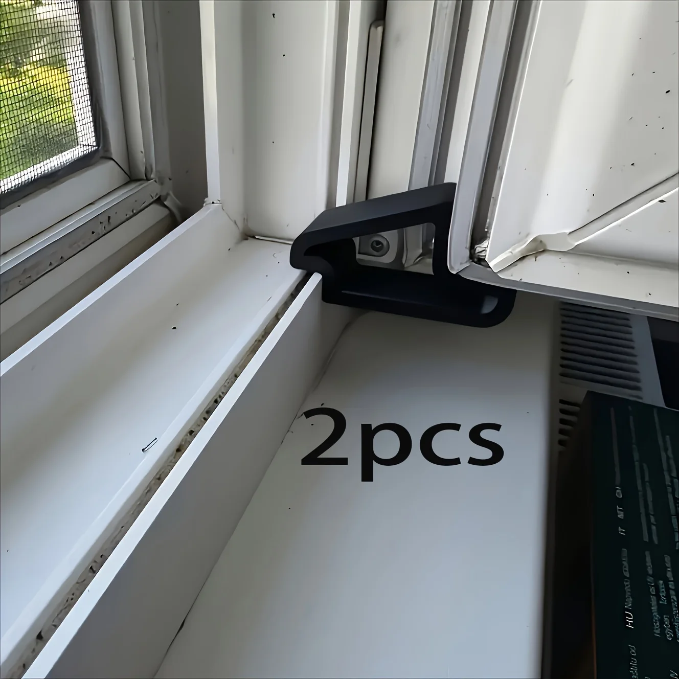 2pcs Window Stopper - Durable Plastic Door Stopper with Matte Finish, Easy Installation Under Door for Secure Window Closure