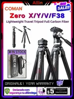 Coman Zero X Zero Y / V Zero F38 Lightweight Carbon Travel Tripod with Extend 1/4 Screw 360 Adjustable With Ballhead Tripod Head