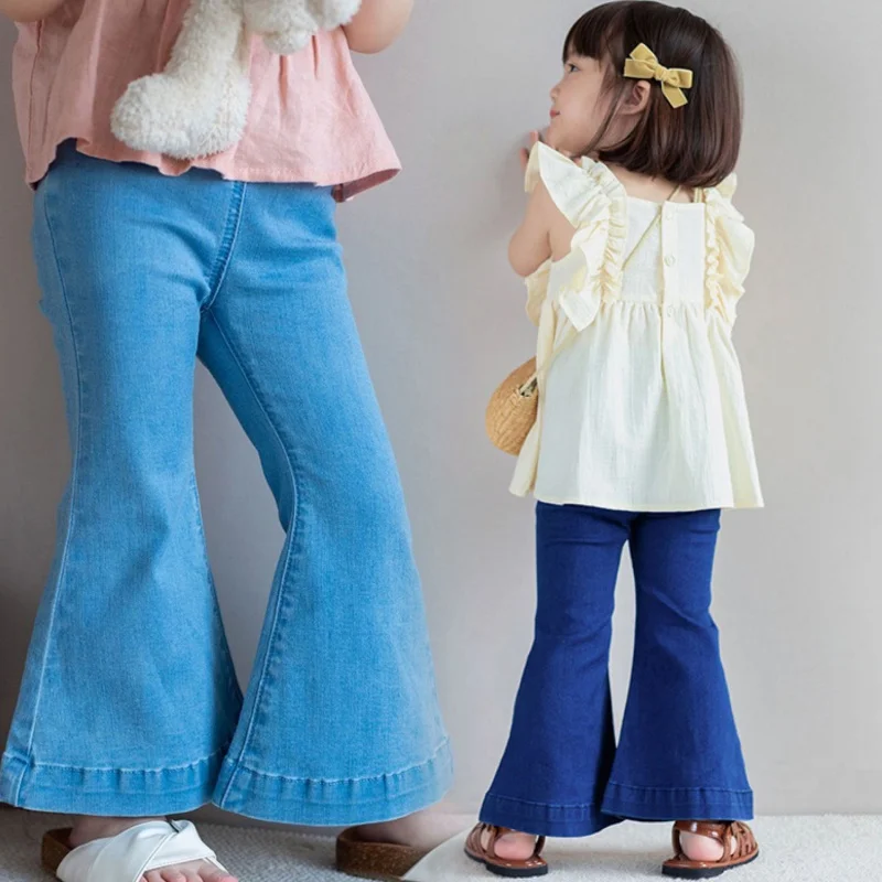 

Girls Flared Pants Children's Stretch Slim Jeans Crawler3-8One-Piece Delivery for Children's Clothing