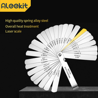 Thickness Feeler Guage 32 Blades Set Metric MM Imperial INCH Straight Gap Measure Tool Valve Calibrator Probe Motorcycle Mold
