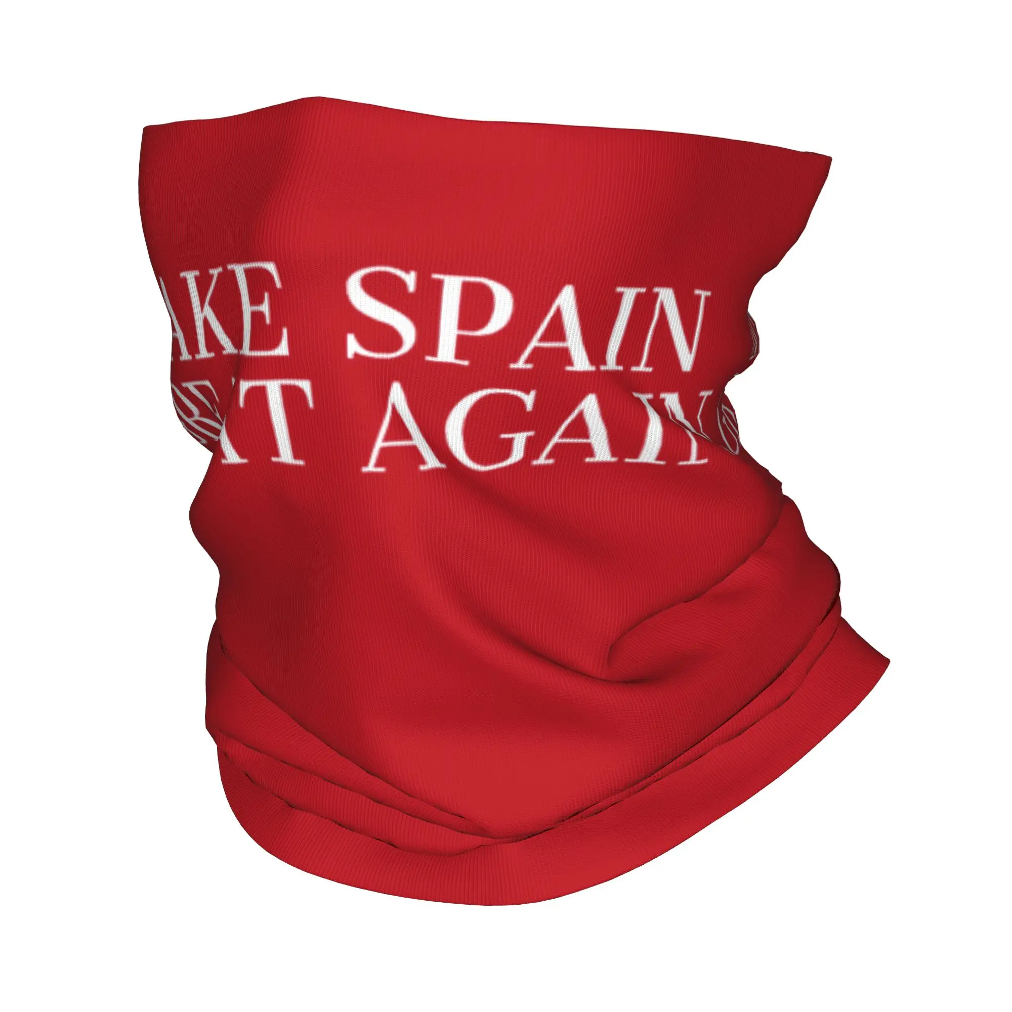 Haz que España vuelva a ser grande: Pañuelo de orgullo español, cubre cuello estampado, pasamontañas de España, máscara, bufanda, cinta para la cabeza cálida, unisex para correr, para adultos.