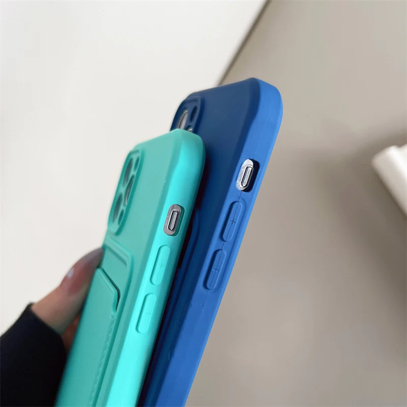 Flüssiges Silikon Slide Wallet Kartenhalter Slot Case für iPhone Air 13 11 12 14 15 Plus 16 17 Pro Max Objektivschutzhülle Coque – Detail 15