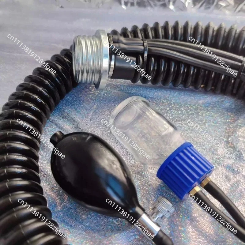Gas Mask Metal Air Hose Connector, Brass Tube Fitting for Respirator & Rubber Gas Inlet Pipe