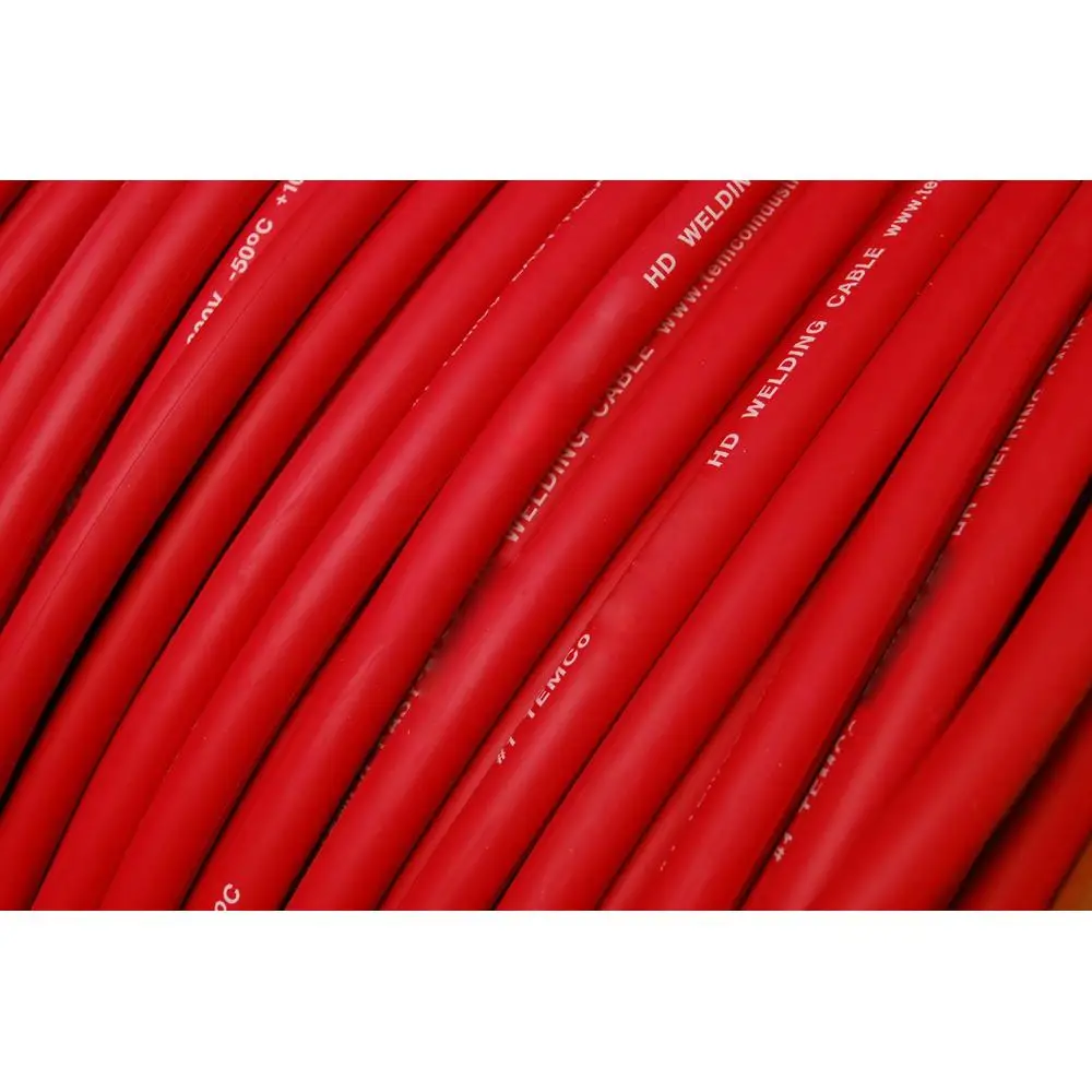 25ft 1/0 AWG Welding Lead & Car Battery Cable Copper Wire Red Made in USA 285 Max Amps 600V Highly Flexible Resistant to Cuts