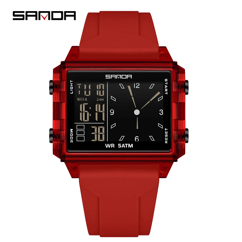 Men's Luminous Calendar Waterproof Digital Wristwatch