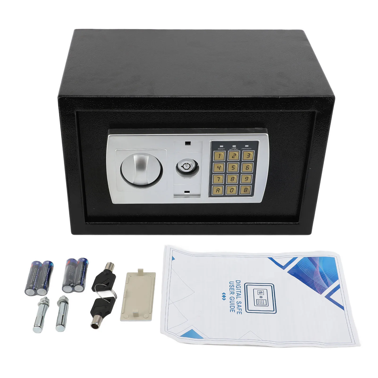 Combination Safe Box Safe Box Multifunctional Alloy Steel Portable Combination Lock Security Box for Home Travel Hotel Black