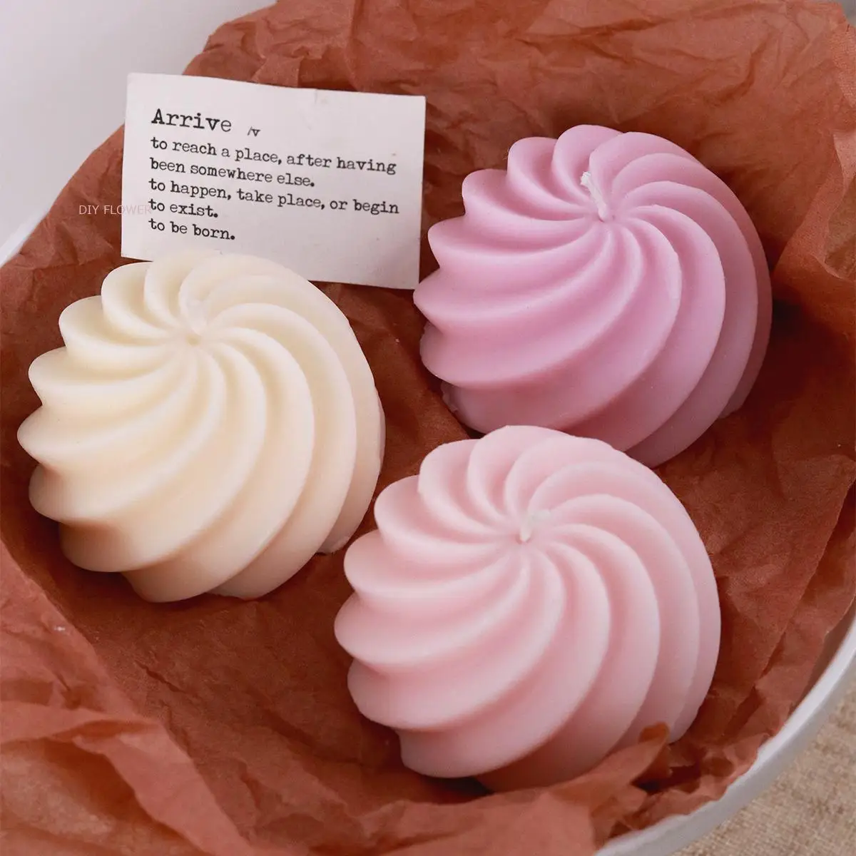 قالب سيليكون حلزوني للخبز ، زوبعة مستديرة ، شمعة معطرة ، قالب الصمغ قطرة الجبس ، لتقوم بها بنفسك كعكة موس ، الشوكولاته كريم ، لوازم أدوات الخبز #2