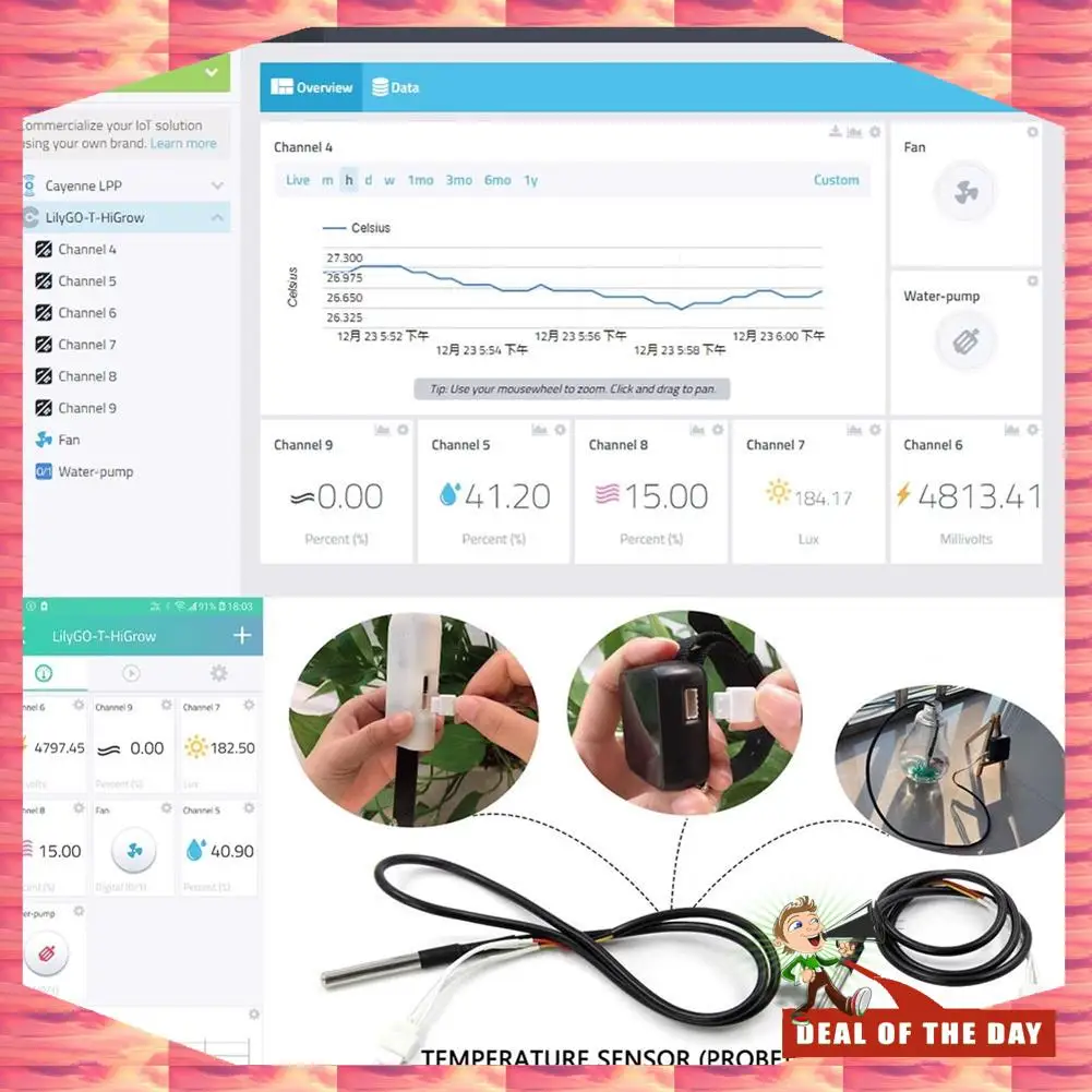 24-Hour Delivery Lilygo ESP32 Soil Moisture Sensor Wifi Bluetooth T-Higrow ESP32 Soil Tester For Garden Temperature Humidity Mon