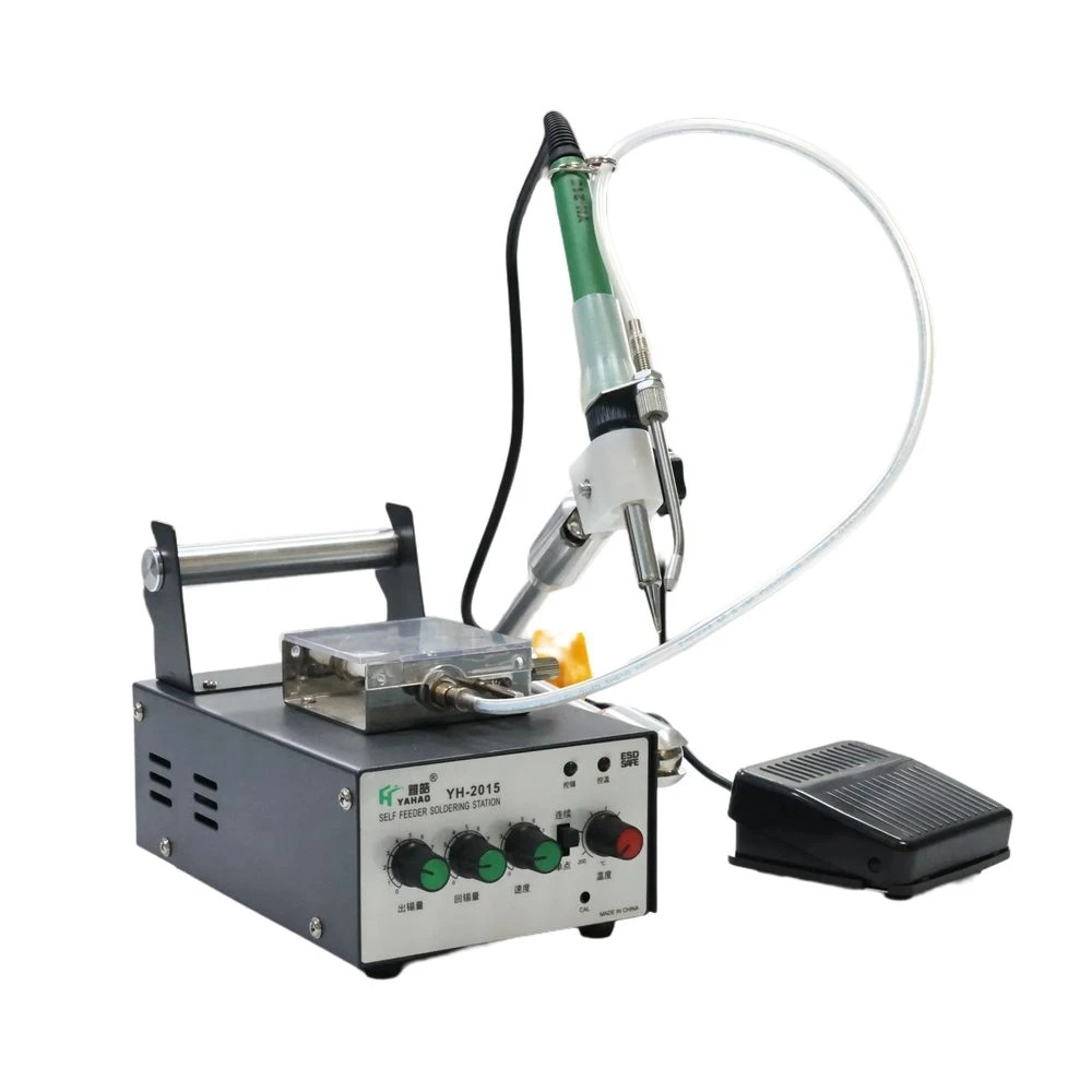YH-2015B Handbediende automatische soldeerstation Constante temperatuur Digitale display Draadaanvoermachine met voetschakelaar