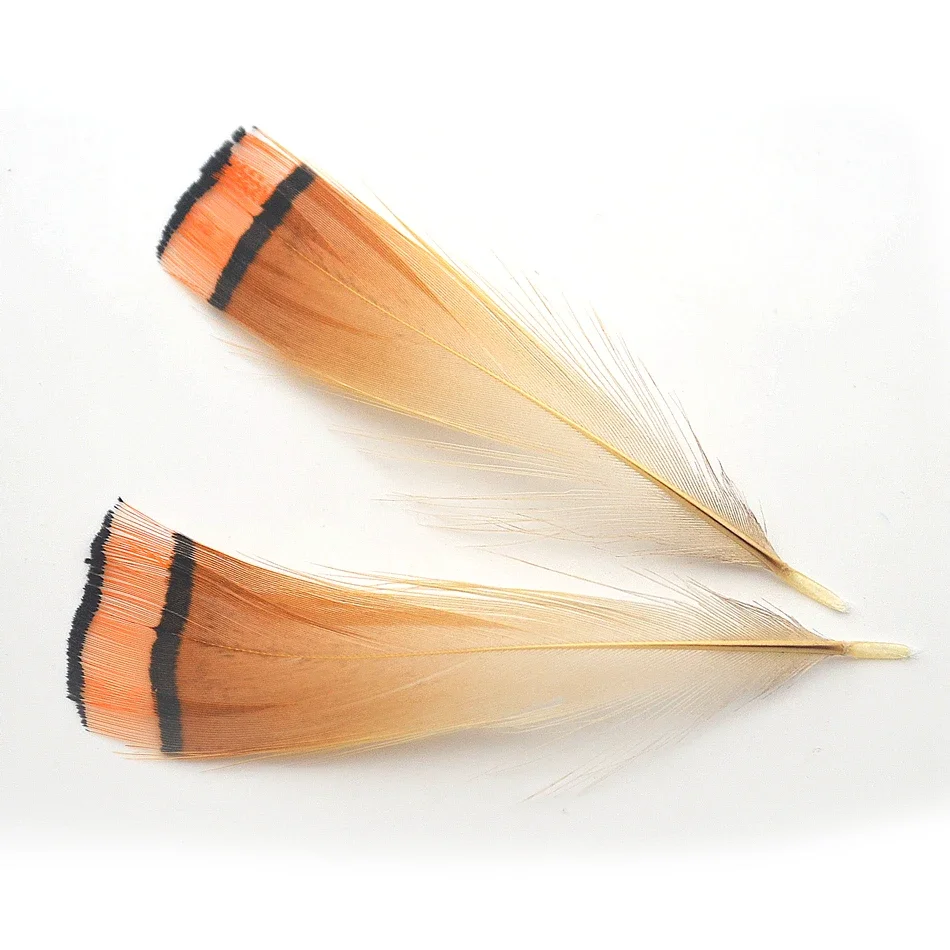 MNFT 50PCS Real Natural Golden Pheasant Tippet Feather Natural Fly Tying Material Fly Fishing Lures Wholesale