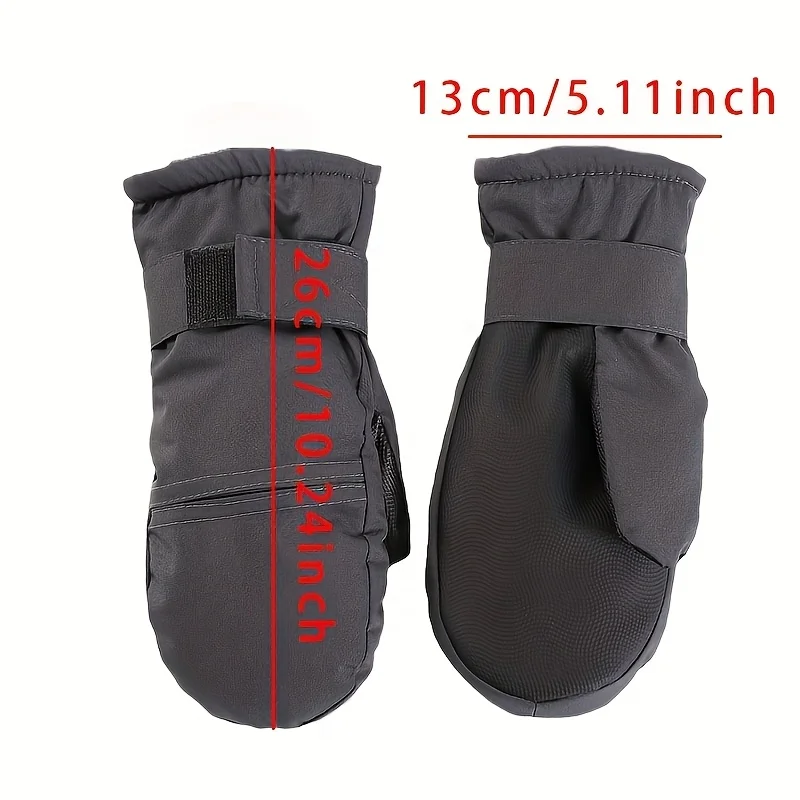 قفازات شتوية - دافئة مع بطانة من الصوف للتزلج والأنشطة الخارجية، قابلة للغسل يدويًا