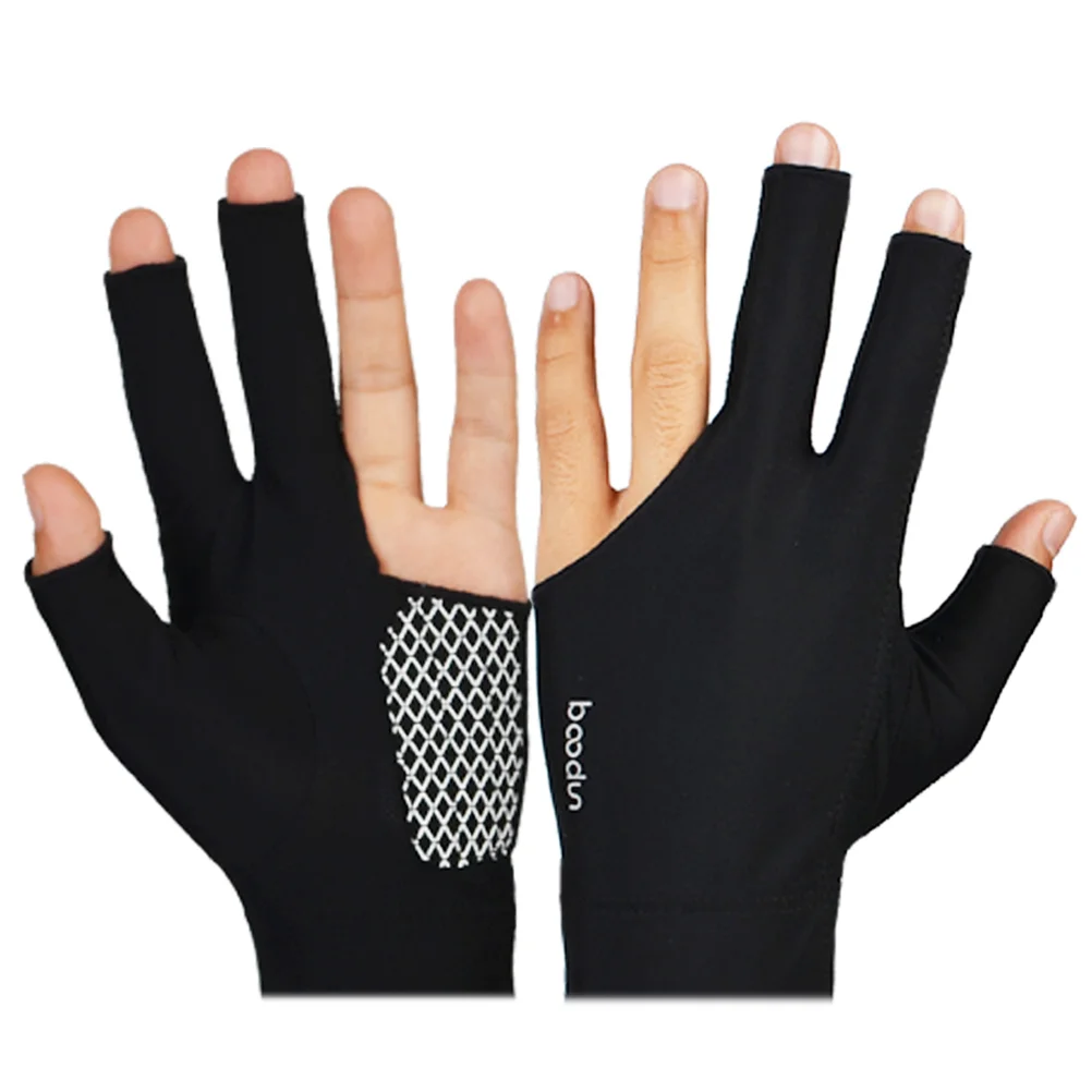 

Billiard Cue Glove Finger Fingerless Gloves for Men Snooker 3 Billiards Non-slip