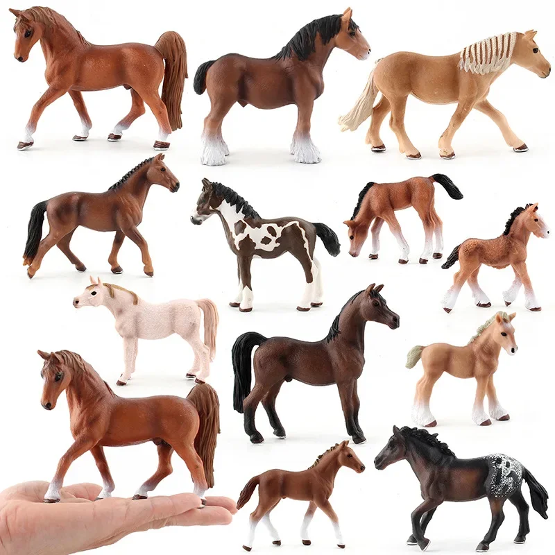 Horse Animal Figure Model Appaloosa Clydesdale Hannover Arabian Horses Farm Collectible Figurine Toys Action Figures Home Decor