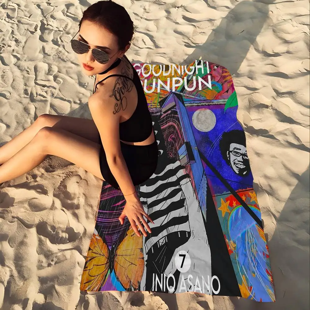 Anime G-Goodnight Punpun Microfiber Beach Towel Absorbent Quick Dry Soft Yoga Swimming Resort Mountain Climbing Towel