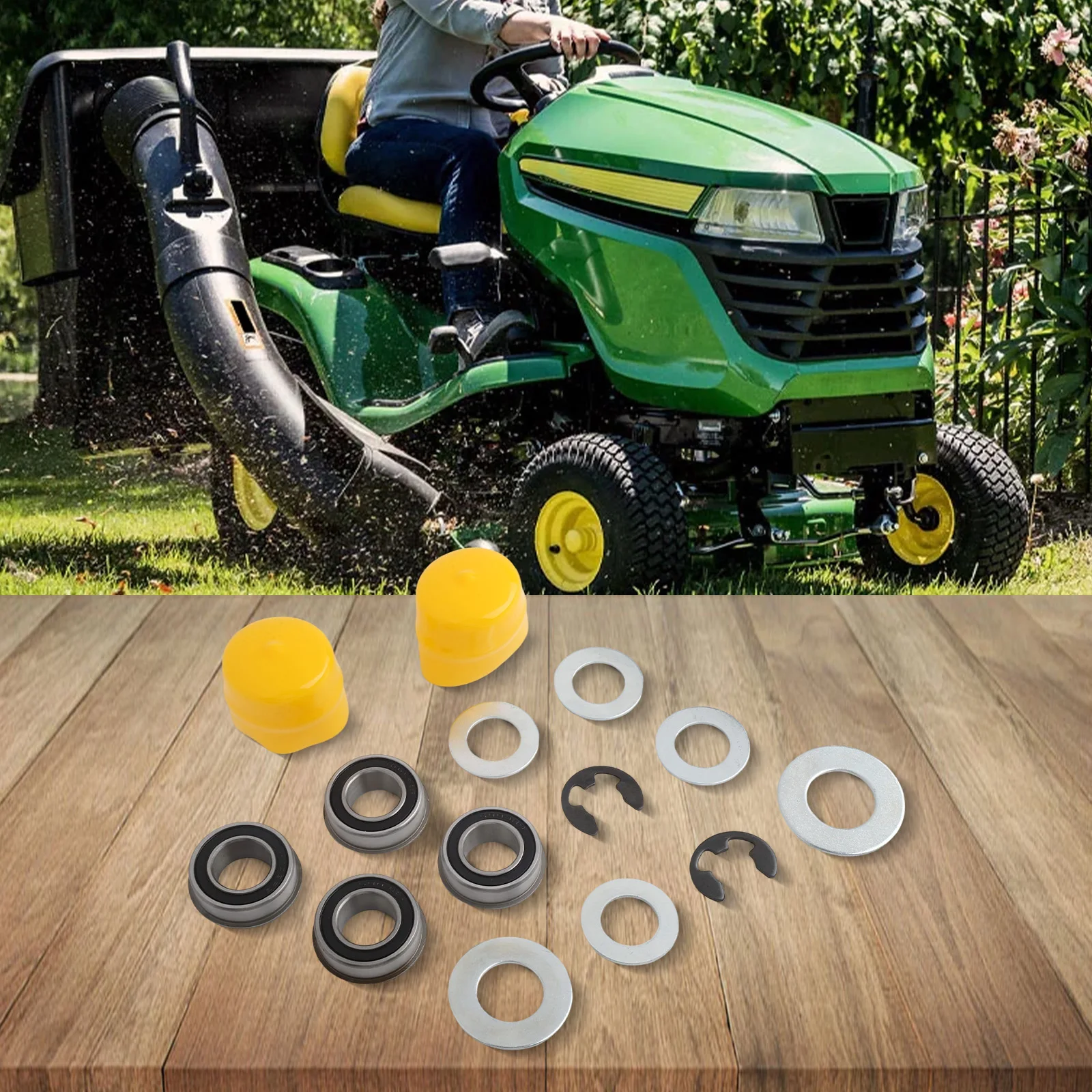 Front Wheel Bearing Modification Kit for Craftsman Mower 9040 532009040 121748x Reduces Friction for Smoother Operation
