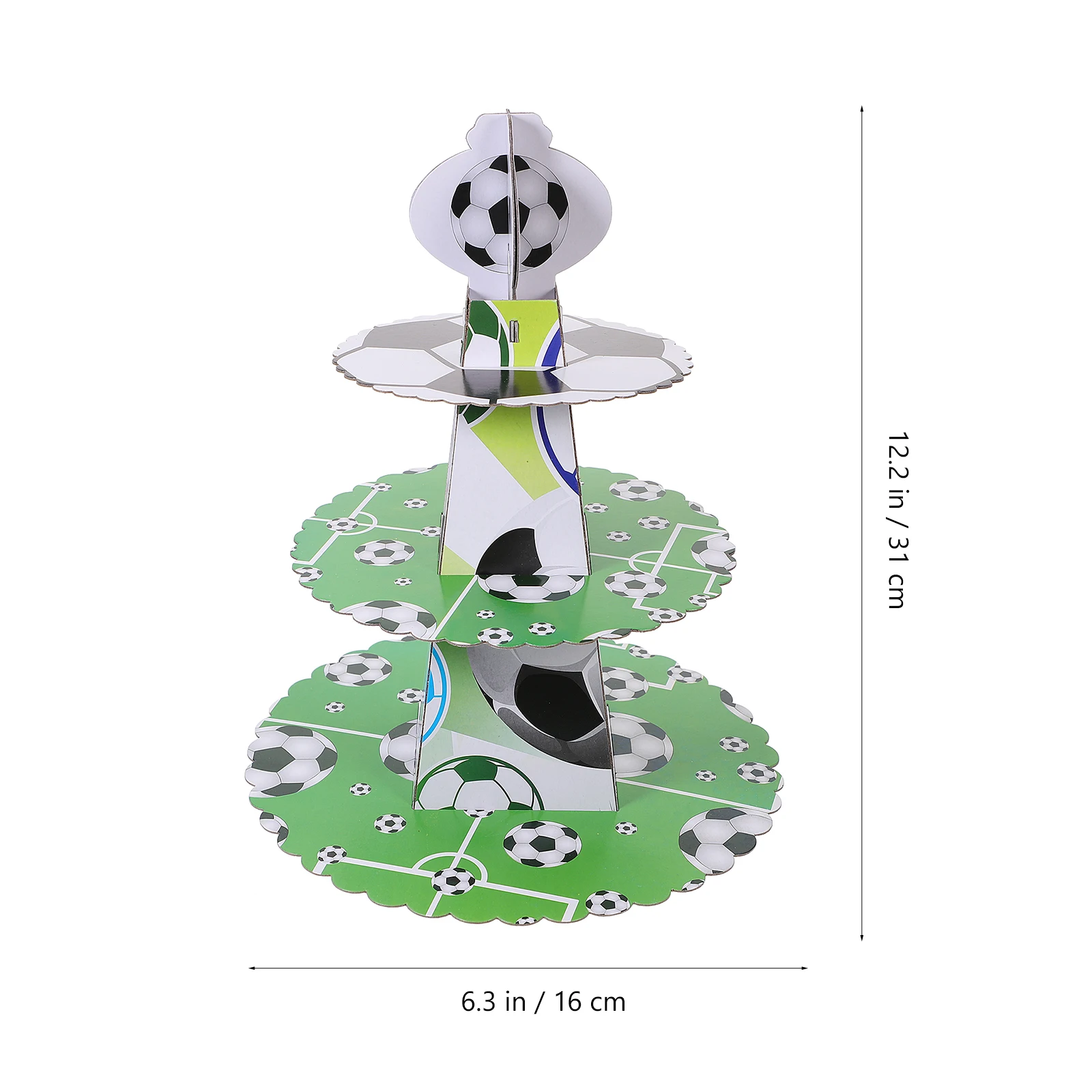 

2pcs Paper Stand Football 3 Layers Dessert Rack Birthday Party Wedding Cookies Display 3 Tier Cupcake Stand Macaron Holder