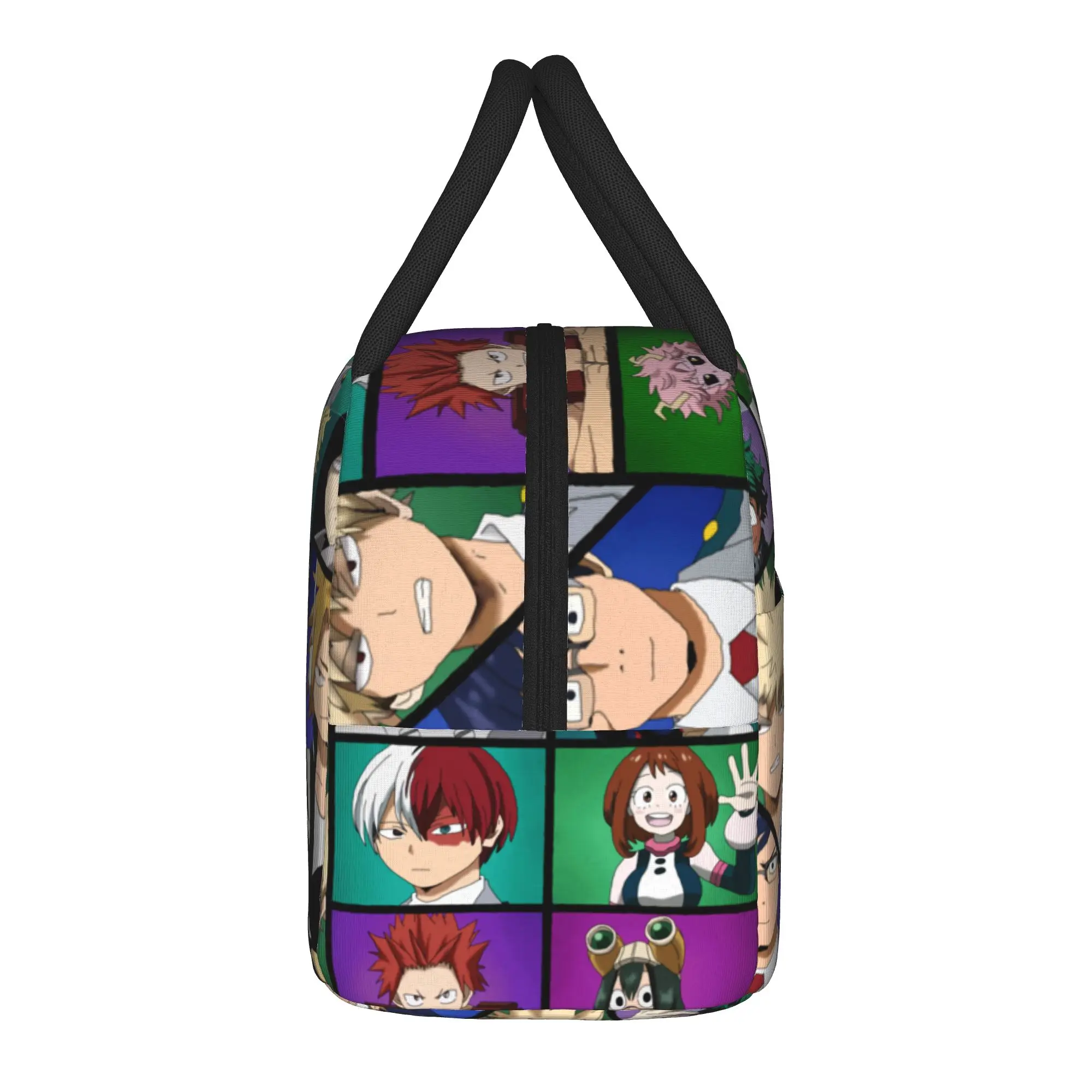 MHA Insulated Lunch Bag Leakproof Boku No Reusable Cooler Bag Tote Lunch Box College  Outdoor Food Handbags