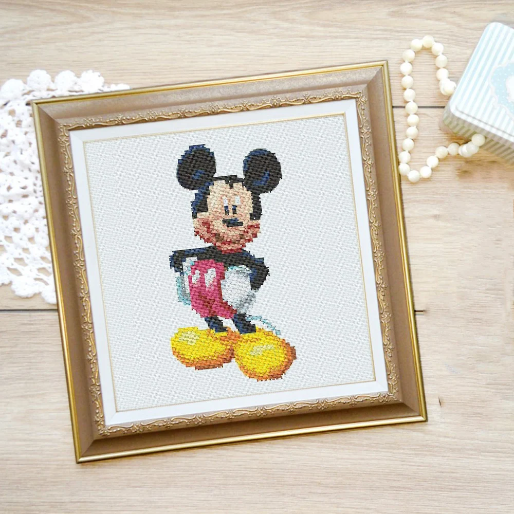 Disney New Diamond Painting Mickey Mouse 5D Mosaic Minnie Full Drill Round Embroidery Set DIY Handmade Gift