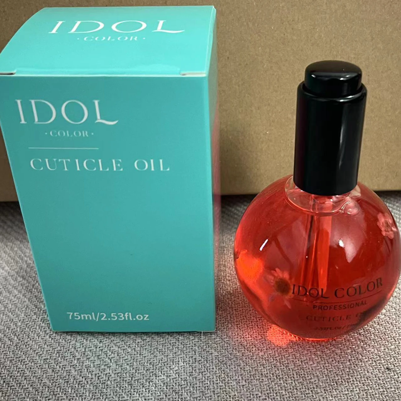 IDOL COLOR Olio per cuticole, 2,56 FL Oz, Sapore di fragola, Ripara le cuticole e migliora la lucentezza delle unghie, la durezza e la tenacità