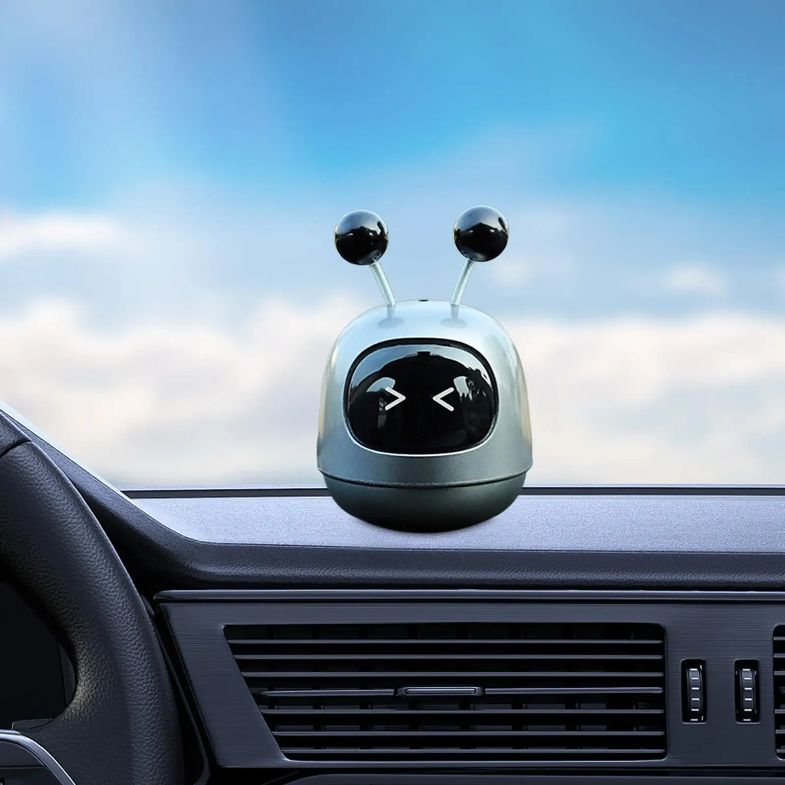 Robot Car Air Freshener Cute Auto Perfume for Dashboard Home Use Kids